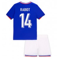 Camisa de time de futebol França Adrien Rabiot #14 Replicas 1º Equipamento Infantil Europeu 2024 Manga Curta (+ Calças curtas)